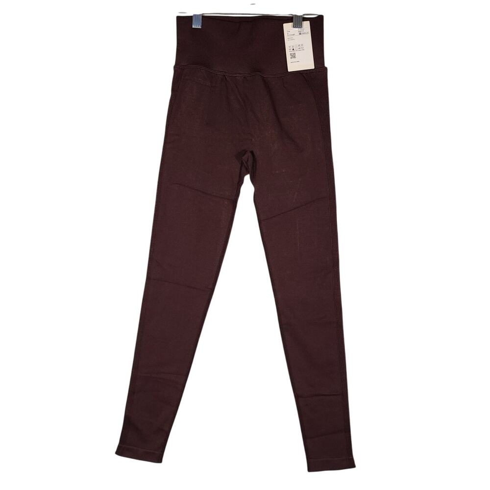 Halara Flex High Waisted Pockets Denim Work Leggings Small Full Length Brown